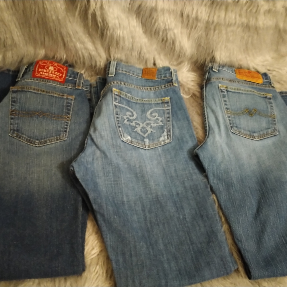 Bundle of 3 Pairs of Lucky Jeans, Size 29x32